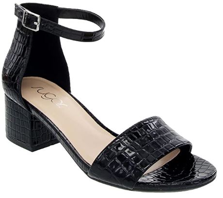 Sugar Women's Noelle Low Two Piece Block Heel Dress Shoe Ladies Ankle WRAGAL Sugar Women's Noelle Low Two Piece Block Heel Dress Shoe Ladies Ankle WRAGAL
