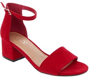 Two piece block heel pump hotsell